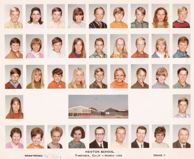 Newton Elementary
                  School class photo 1968