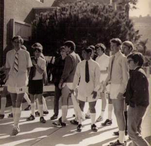 soccer team with shirts, ties, shorts