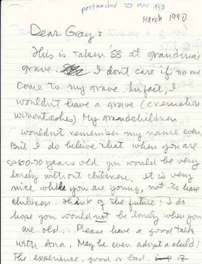 Rose 1990 letter side 1