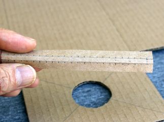 Lens holder strip step 1
